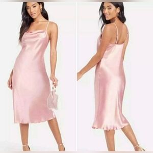 BEBE Pink Slip Dress Large Nwt